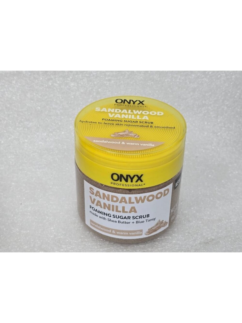 Onyx Professional Sandalwood Vanilla Foaming Sugar Scrub With Shea Butter 16 Oz